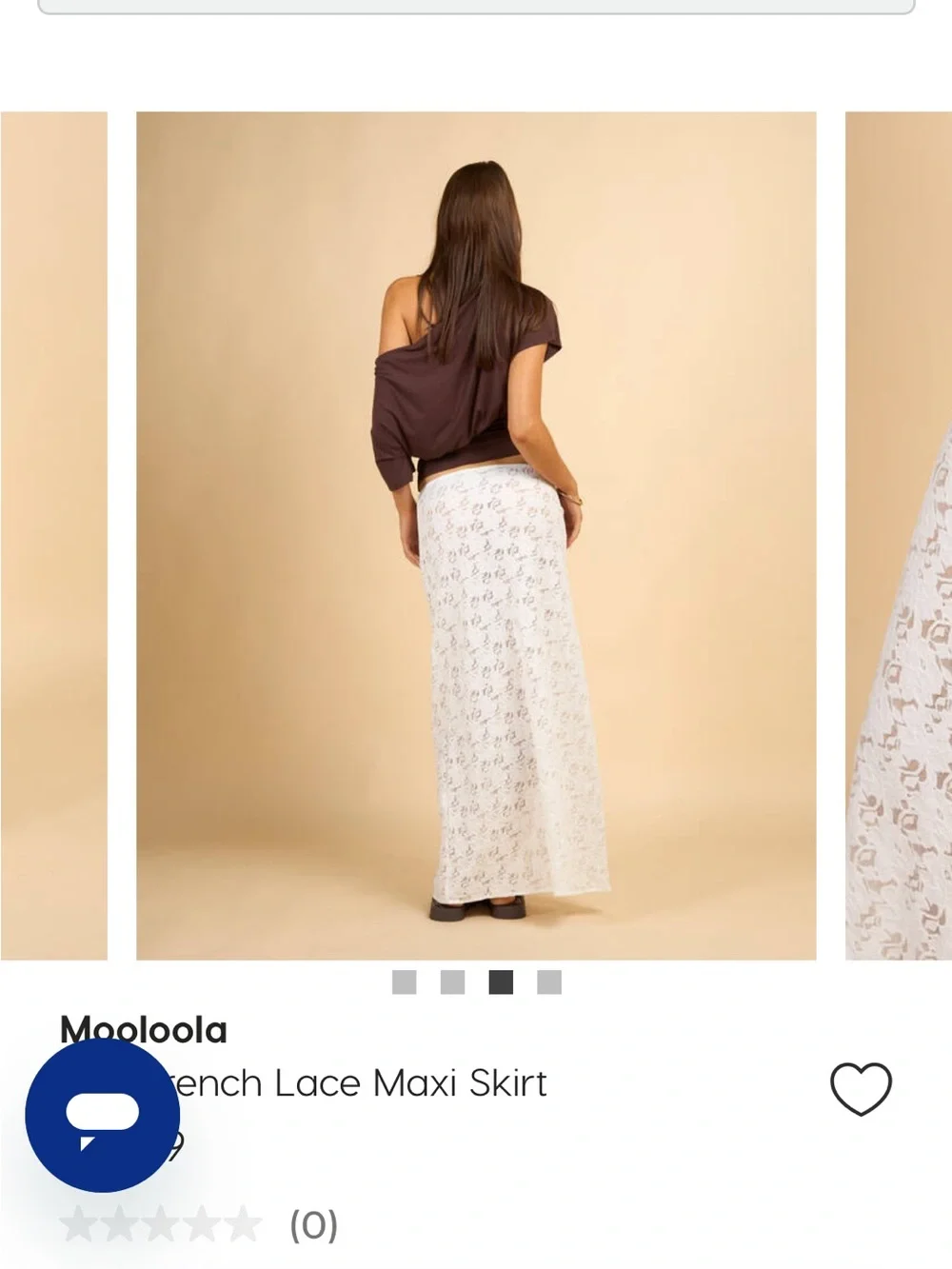 City beach  white French Lace Maxi Skirt